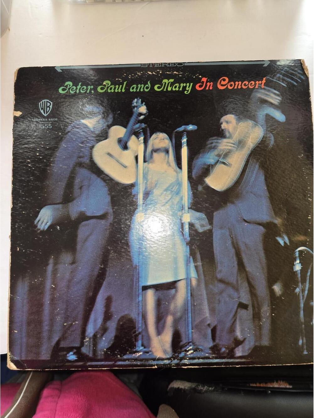 Peter Paul and Mary In Concert LP Vinyl Warner Bros 2WS 1555